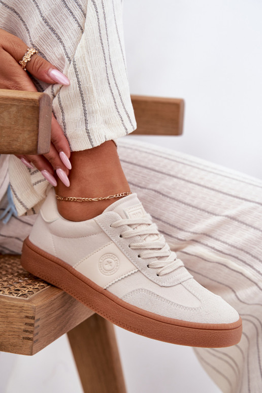 Sneakers modelio batai Moteriškos Big Star RR274806 smėlio spalvos