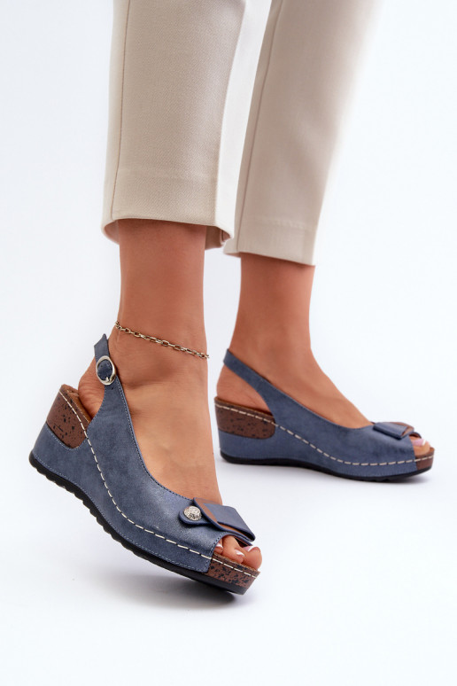 Moteriškos Lengvos platforminės basutės Comfort Shoes mėlynos spalvos Efravia
