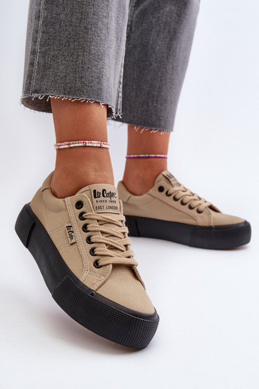 Laisvalaikio bateliai Lee Cooper LCW-24-31-2721 smėlio spalvos