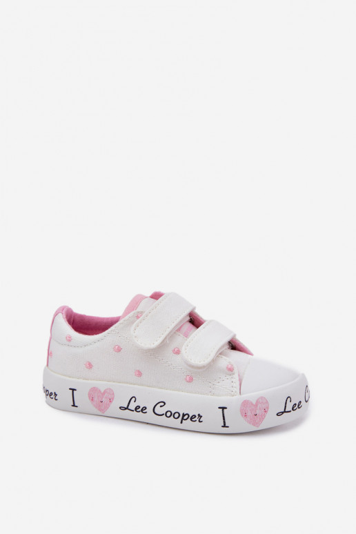 laisvalaikio batai Vaikiški su lipniais užsegimais Lee Cooper LCW-25-02-3264K baltos spalvos