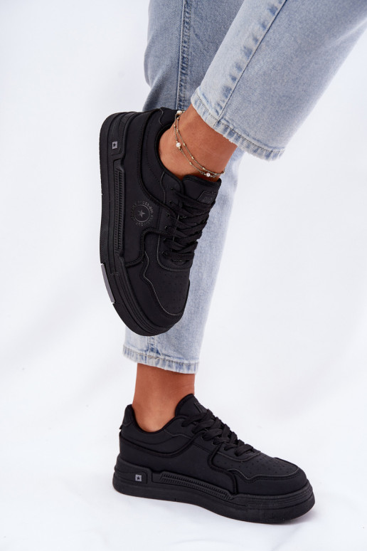Žemas Sneakers modelio batai Moteriškos Big Star RR274A311 HI-POLY SYSTEM juodos spalvos
