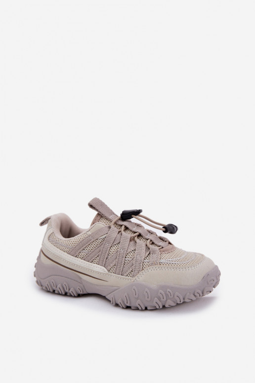 Sneakers modelio batai Vaikiški su užtempiamu užsegimu dramblio kaulo spalvos Nanelita