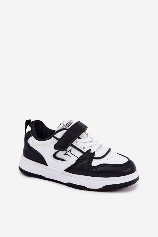 Lengva Sneakers modelio batai Vaikiški Big Star RR374052 Baltos-juodos spalvos