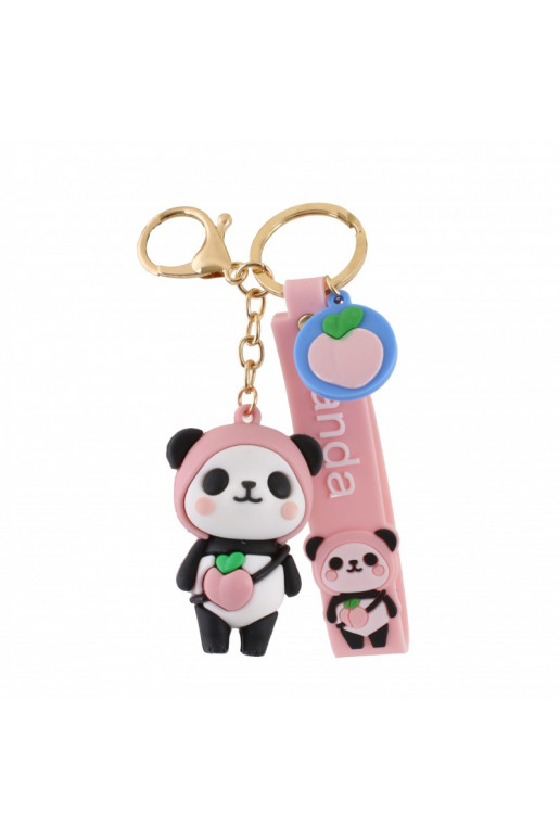 Raktų pakabukas Panda rožinės spalvos BRL86