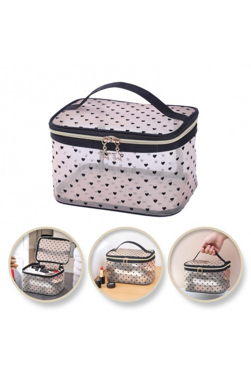 Kosmetinė  damska   juodos spalvos serca 12x21x13cm KS125