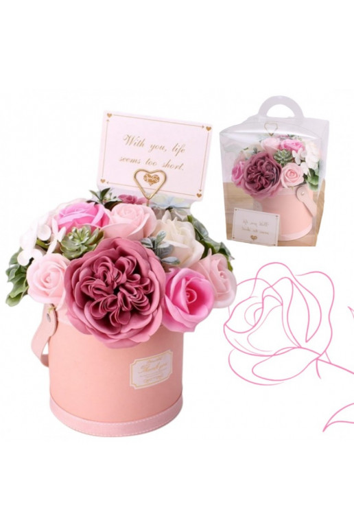 Flower box, bukiet zapachowych ów mydlanych su dėžute BUK10R