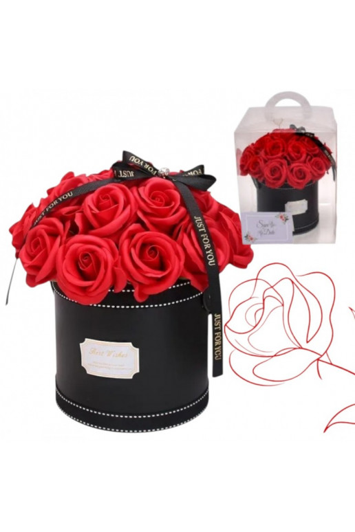 Flower box, bukiet zapachowych ów mydlanych su dėžute BUK08CZE