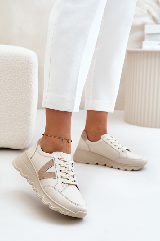 Oda sportiniai bateliai Moteriškos Vinceza 7918 smėlio spalvos