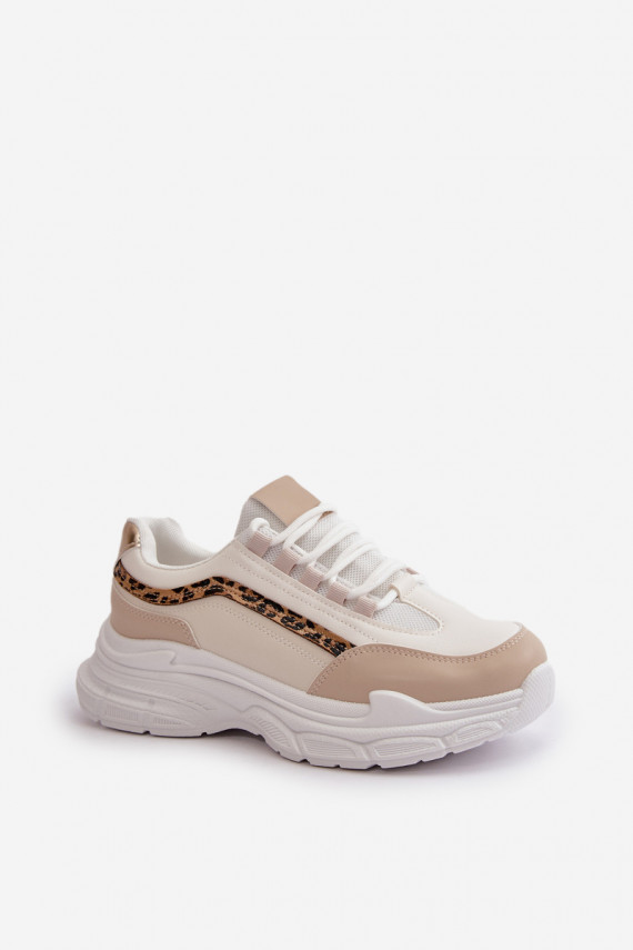 Sneakers modelio sportiniai bateliai smėlio spalvos Lerila