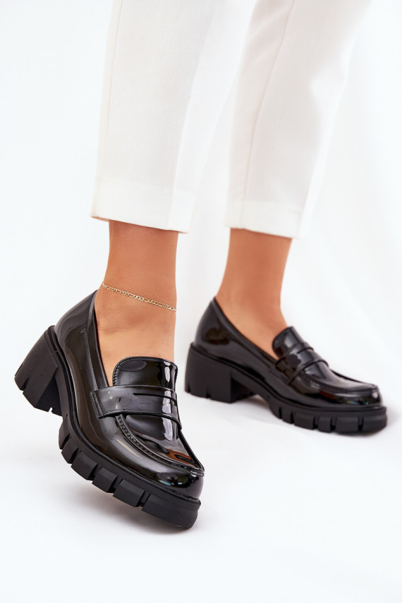 su lako efektu batai Moteriškos plačiu kulnu juodos spalvos Felonith