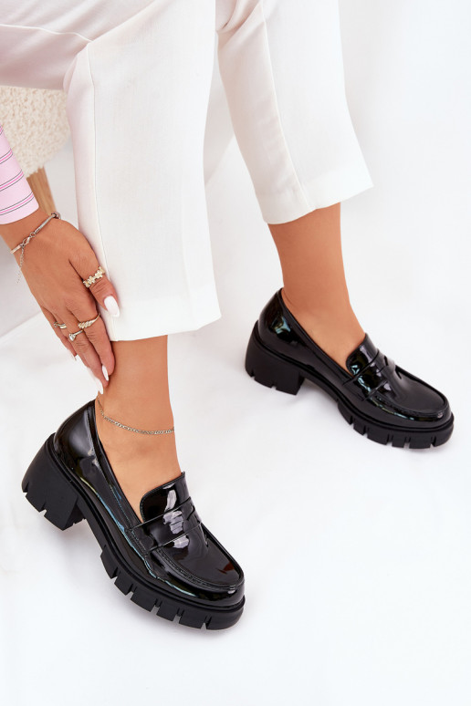 su lako efektu batai Moteriškos plačiu kulnu juodos spalvos Felonith