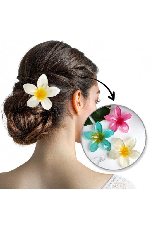 Puošnus plaukų segtukas Barrette XL KLIPS  ombre geltonos spalvos 6 cm  SP404