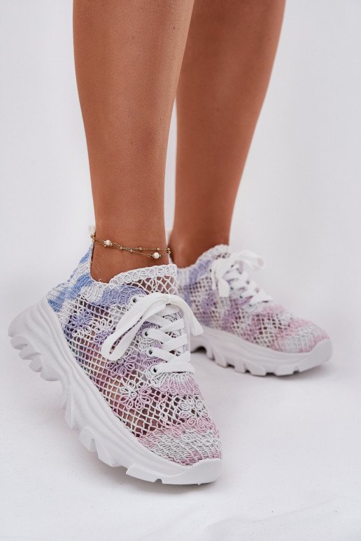Sneakers modelio batai Moteriškos Z Szydełkową Cholewką įvairių spalvų Jelhiris