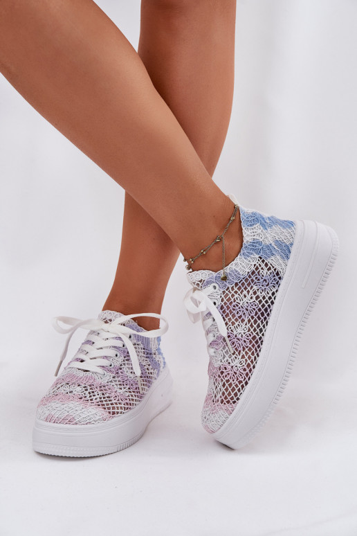 Sneakers modelio batai Moteriškos su platforma Z Szydełkową Cholewką įvairių spalvų Mirietto