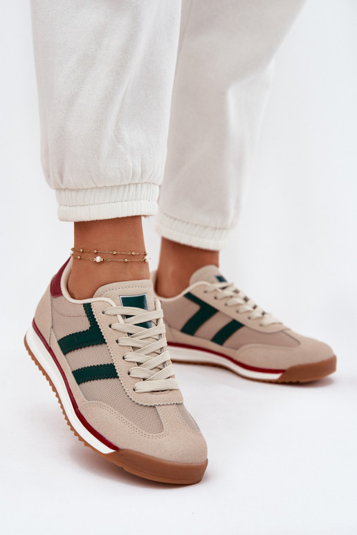 Žemas Sneakers modelio batai Moteriškos smėlio spalvos Rulaana