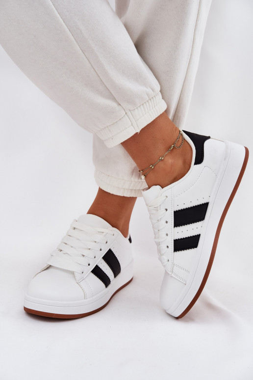 Sneakers modelio batai Moteriškos iš eko odos baltos spalvos Arlenina