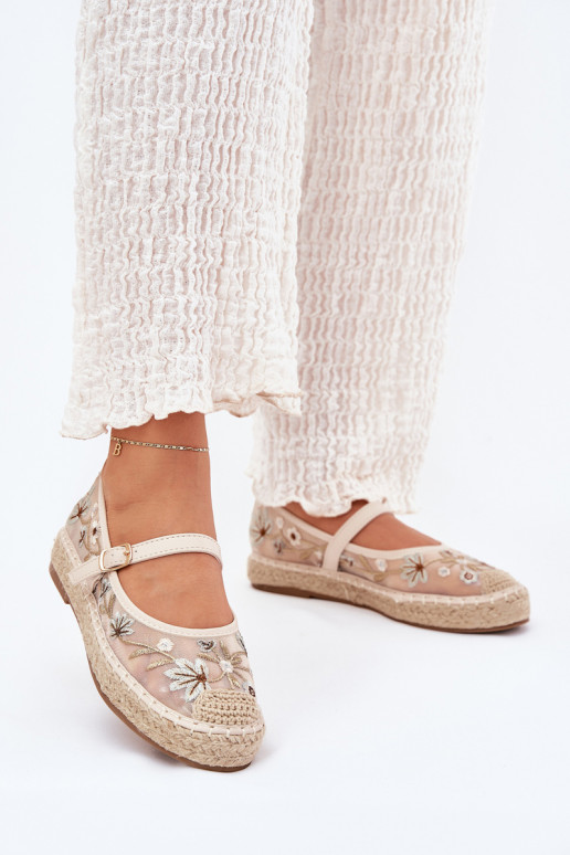 Tinklelis espadrilės Z Haftem su platforma smėlio spalvos Laxisa