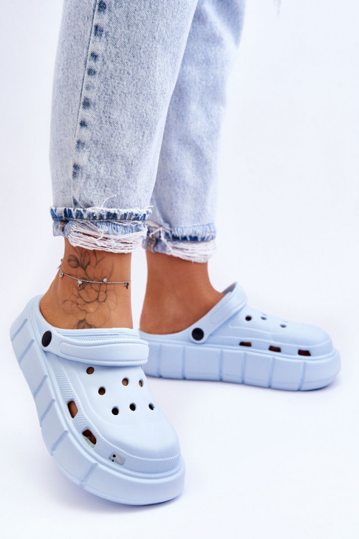Crocs tipo šlepetės su paaukštinta platforma Šviesiai mėlynas Beckett