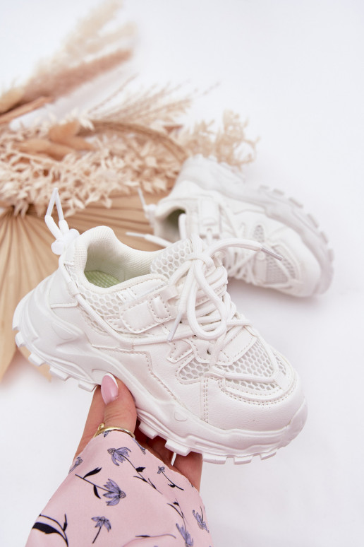 sportiniai bateliai Sneakers modelio batai Vaikiški baltos spalvos Tilvianea