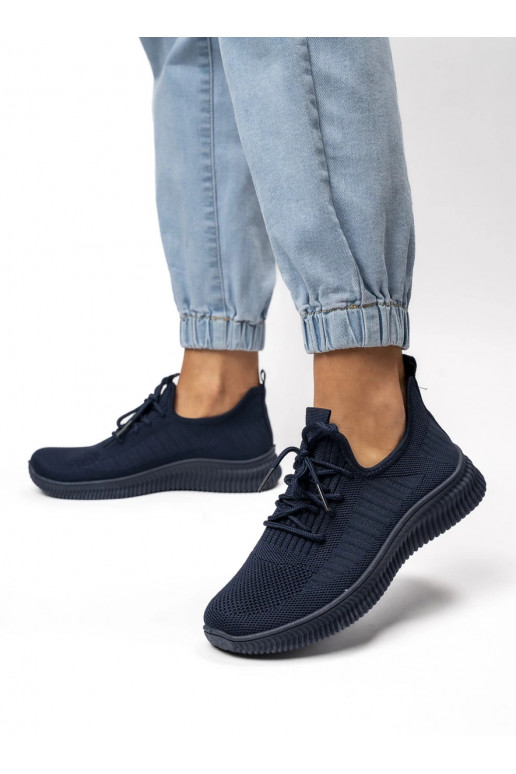 Moteriškos Sneakers modelio batai LINA NAVY Sportowy Minimalizm i Codzienna Lekkość