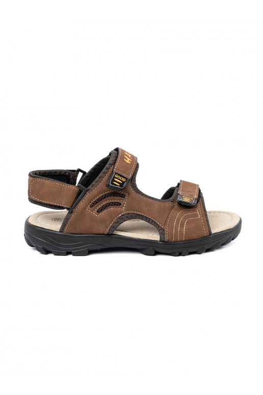 rudos spalvos sandalai sporto Velcro