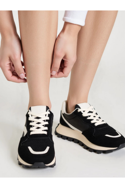 Moteriškos Sneakers modelio batai RAYA BLACK Kontrast, Dynamika i Styl Miejski
