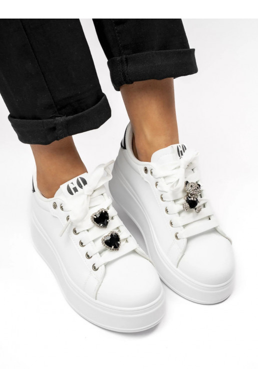 Moteriškos Sneakers modelio batai GLAM BEAR White/Black
