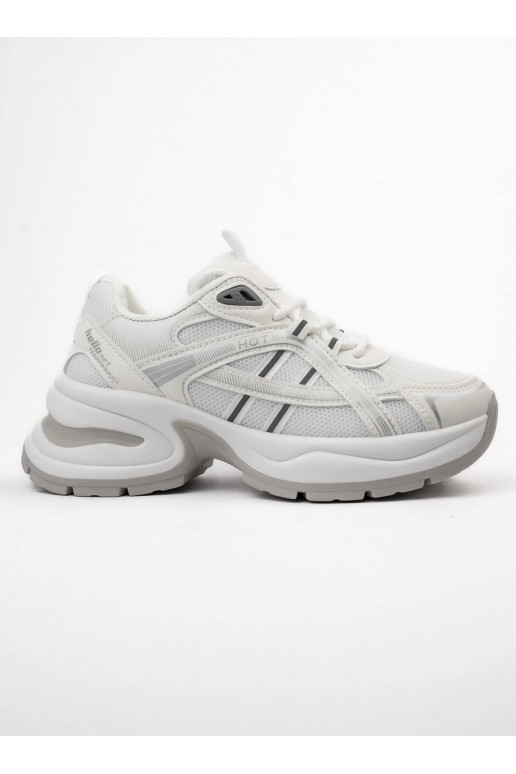 Moteriškos Sneakers modelio batai DAKOTA WHITE Minimalistyczny Styl i Komfort