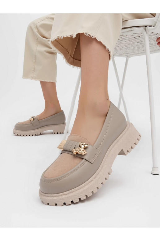 Moteriškos Mokasinai COLETTE TAUPE Stylowy KomfortĮRaudonplaukėniniaij Palecie