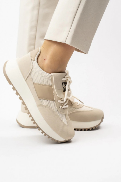 Moteriškos Sneakers modelio batai FLOW BEIGE
