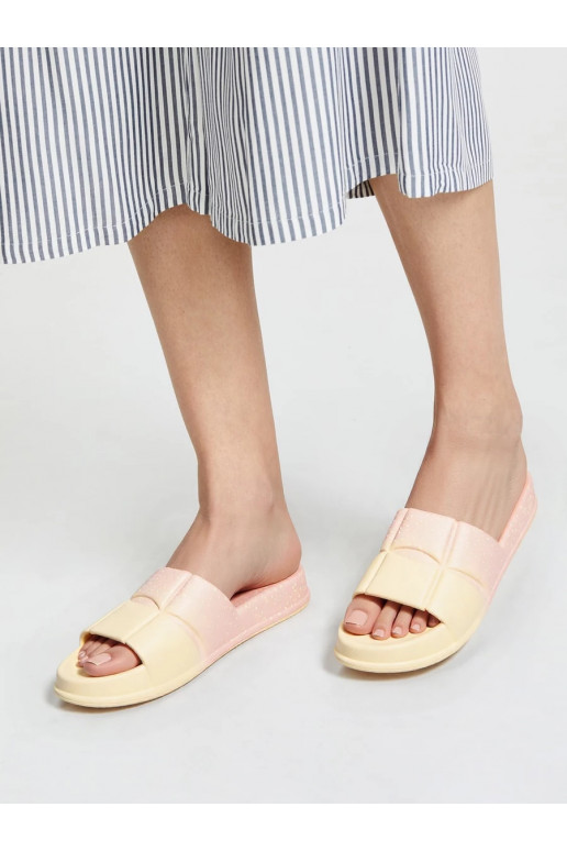 Moteriškos Šlepetės ESTRELLA PINK/CREAM