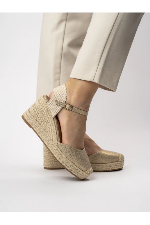 Moteriškos espadrilės su platforma WILD ELEGANCE GOLD
