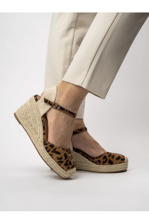 Moteriškos espadrilės su platforma WILD ELEGANCE LEOPARD