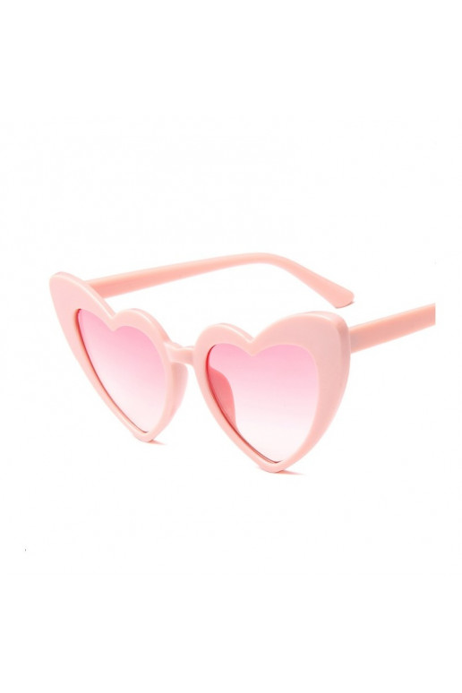 Elegantiški akiniai nuo saulės HEART rožinės spalvos OK272WZ2