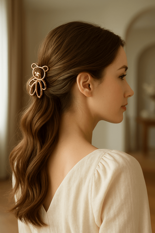 Plaukų segtukas  aukso spalvos