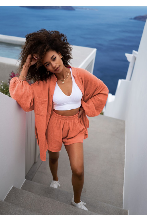 Palma - oražinės spalvos šortai