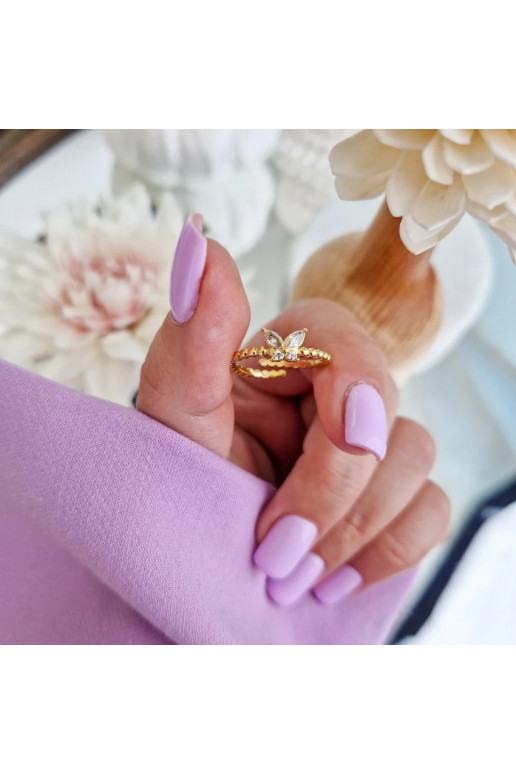 Paauksuotas žiedas Butterfly