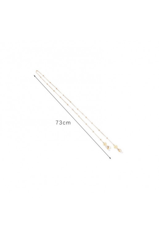 Grandinėlė akiniams cienki aukso  cyrkonie 68cm LDK17