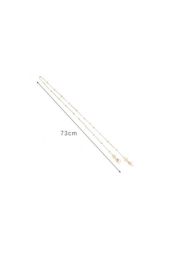 Grandinėlė akiniams cienki aukso  cyrkonie 68cm LDK17