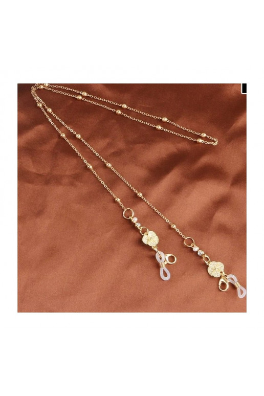 Grandinėlė akiniams cienki aukso  cyrkonie 68cm LDK17