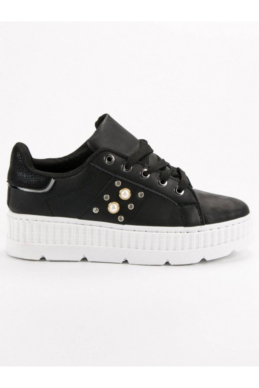 Juodos spalvos batai su platforma