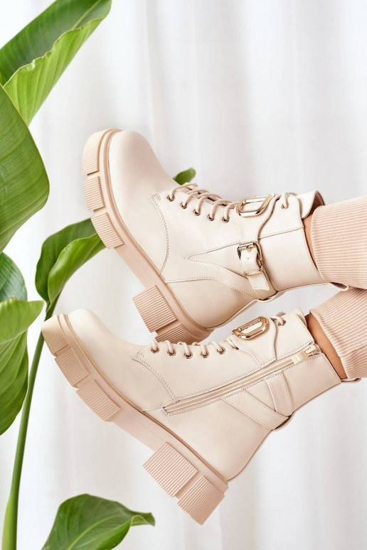 Pašiltinti auliniai batai su aukso...