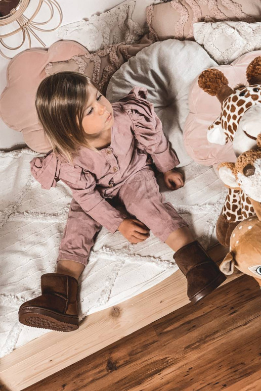 Šilti vaikiški žieminiai batai rudos...