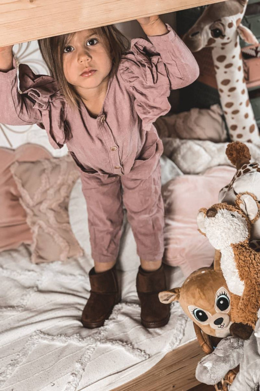 Šilti vaikiški žieminiai batai rudos...