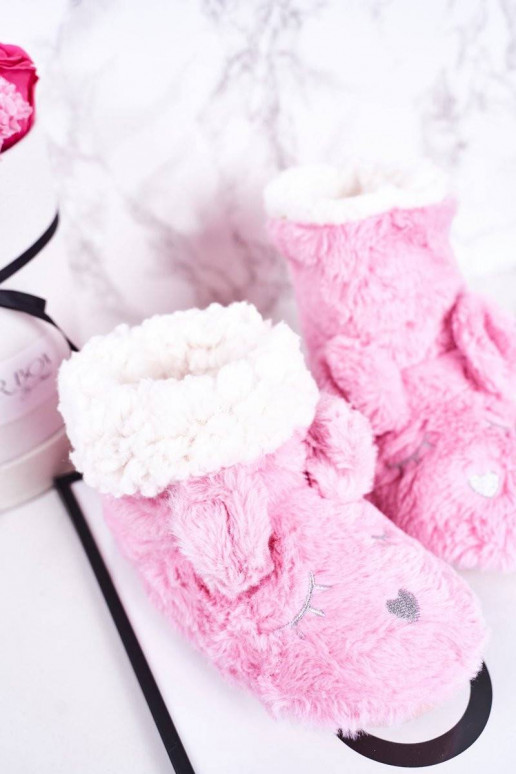 Šiltos vaikiškos šlepetės rožinės...