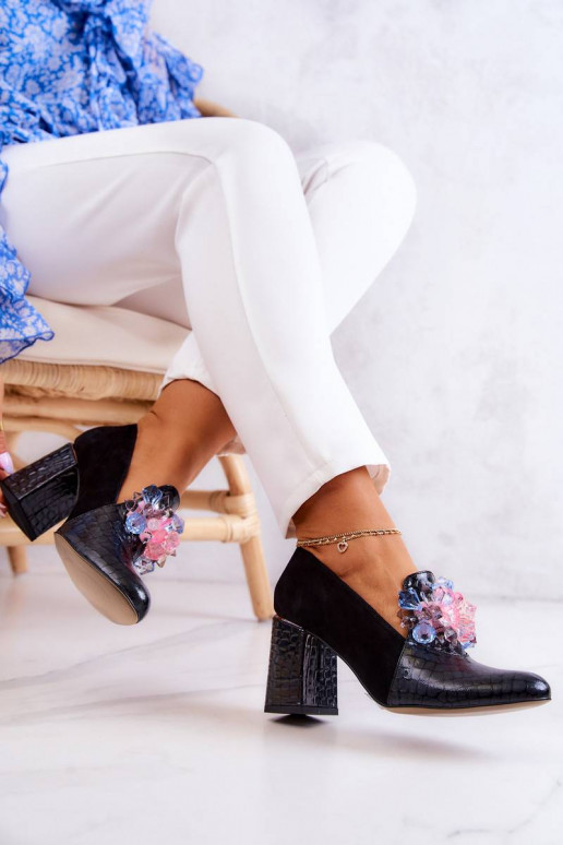 Bateliai su kulniukais juodos spalvos...