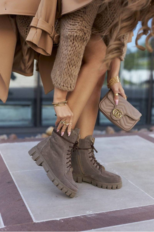 Veliūriniai aulinukai Nicole rudos...