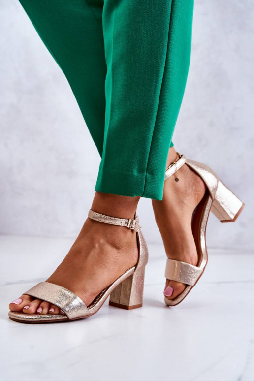 Madingos basutės su kulniukais aukso...