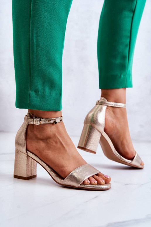 Madingos basutės su kulniukais aukso...