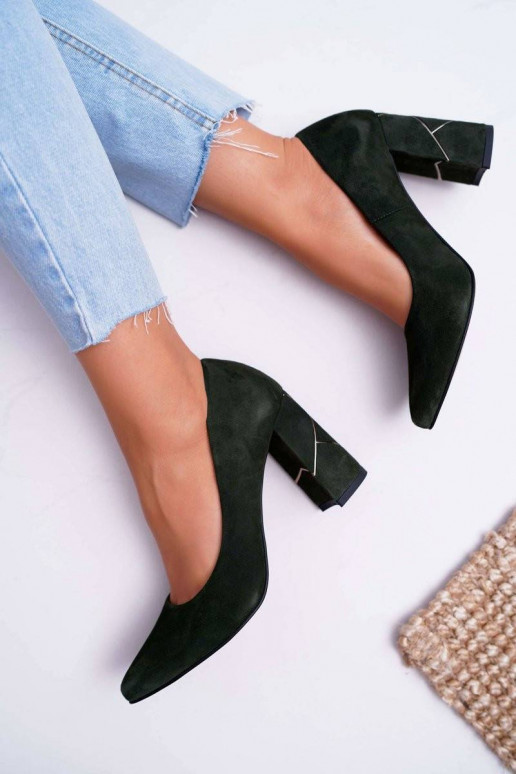 Bateliai Laura Messi iš zomšos žalios...